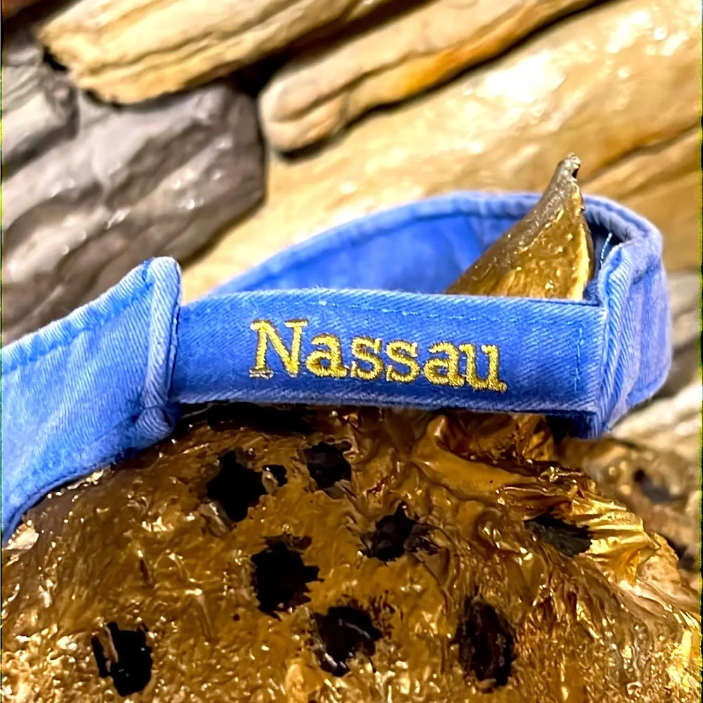 Nassau Bahamas Blue Denim Visor. NWOT. Adjustable